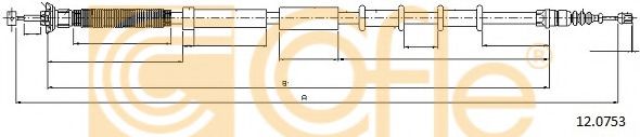 Трос, стояночная тормозная система COFLE 12.0753