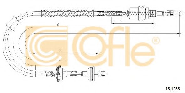 Трос, управление сцеплением COFLE 15.1355