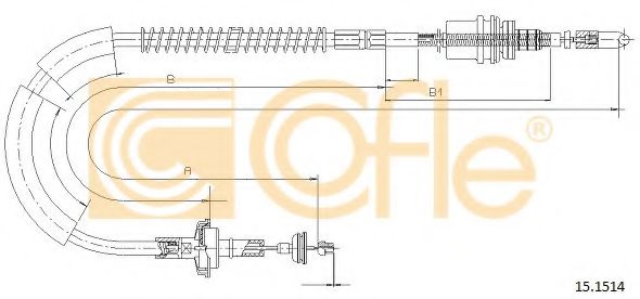 Трос, управление сцеплением COFLE 151514