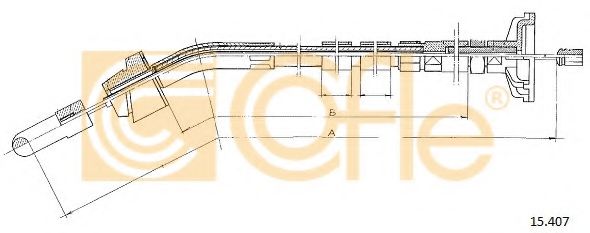 Трос, управление сцеплением COFLE 15407