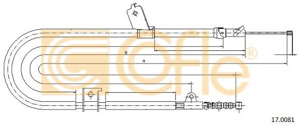 Трос, стояночная тормозная система COFLE 170081