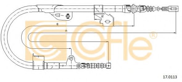 Трос, стояночная тормозная система COFLE 17.0113