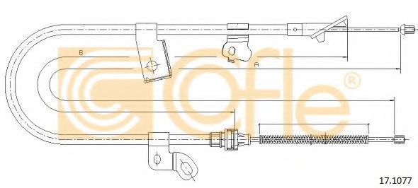 Трос, стояночная тормозная система COFLE 17.1077