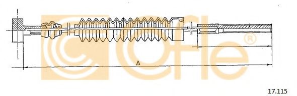 Трос, стояночная тормозная система COFLE 17.115