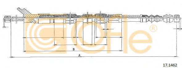 Трос, стояночная тормозная система COFLE 17.1462