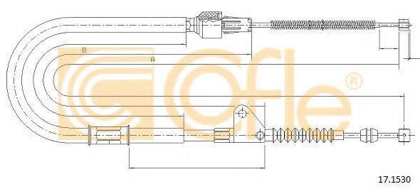 Трос, стояночная тормозная система COFLE 17.1530