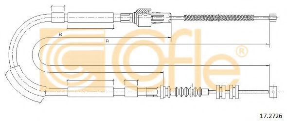 Трос, стояночная тормозная система COFLE 17.2726