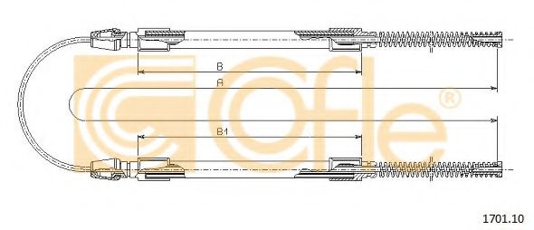 Трос, стояночная тормозная система COFLE 1701.10