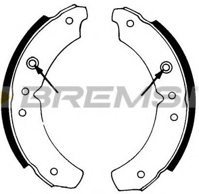 Комплект тормозных колодок BREMSI 1060