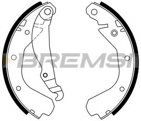 Комплект тормозных колодок BREMSI GF0350