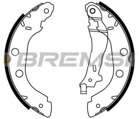 Комплект тормозных колодок BREMSI GF0407