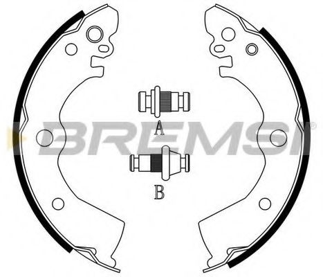 Комплект тормозных колодок BREMSI GF0851