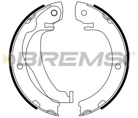 Комплект тормозных колодок, стояночная тормозная система BREMSI GF0977