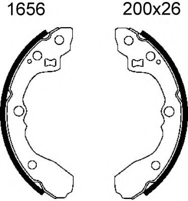 Комплект тормозных колодок BSF 1656