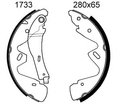Комплект тормозных колодок BSF 01733