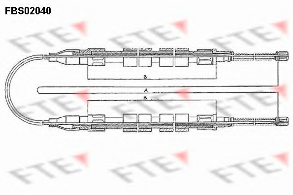 Трос, стояночная тормозная система FTE FBS02040