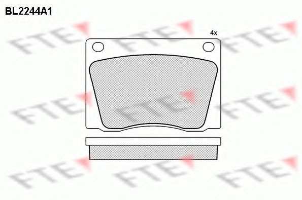 Комплект тормозных колодок, дисковый тормоз FTE BL2244A1