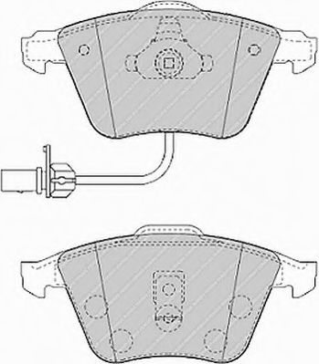 Комплект тормозных колодок, дисковый тормоз FERODO FDB1407