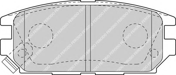 Комплект тормозных колодок, дисковый тормоз FERODO 23373