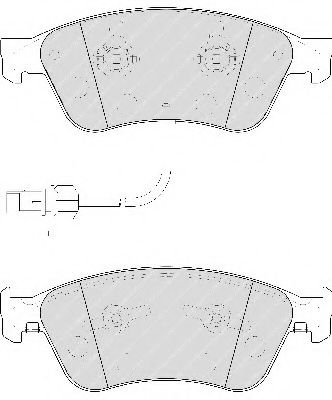 Комплект тормозных колодок, дисковый тормоз FERODO FDB1832
