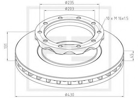 Тормозной диск PE Automotive 466.102-00A