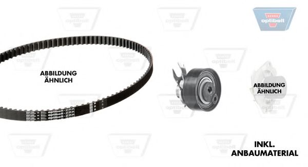 Водяной насос + комплект зубчатого ремня OPTIBELT KT 1285 W2