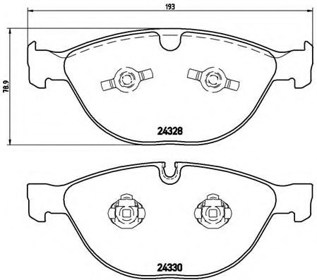 Комплект тормозных колодок, дисковый тормоз BREMBO P 06 066