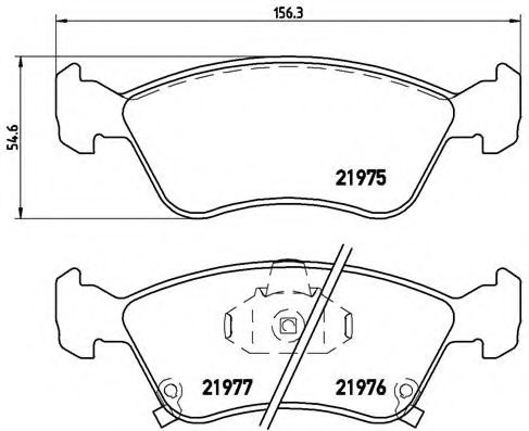 Комплект тормозных колодок, дисковый тормоз BREMBO P 83 041