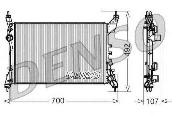 Радиатор, охлаждение двигателя DENSO DRM09170