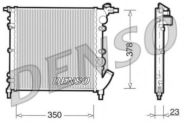 Радиатор, охлаждение двигателя DENSO DRM23003