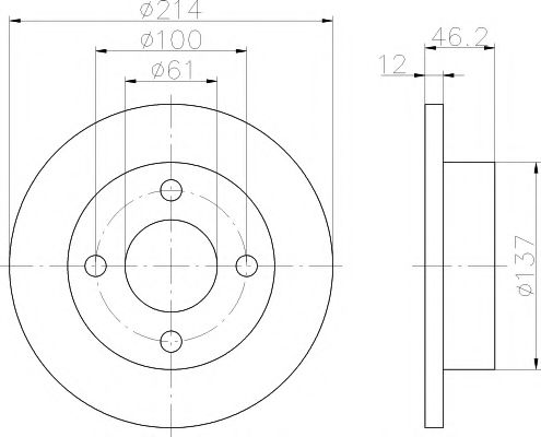 Тормозной диск MINTEX MDC682