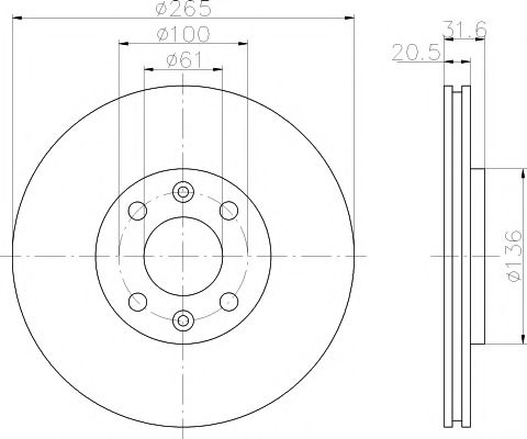 Тормозной диск MINTEX MDC705