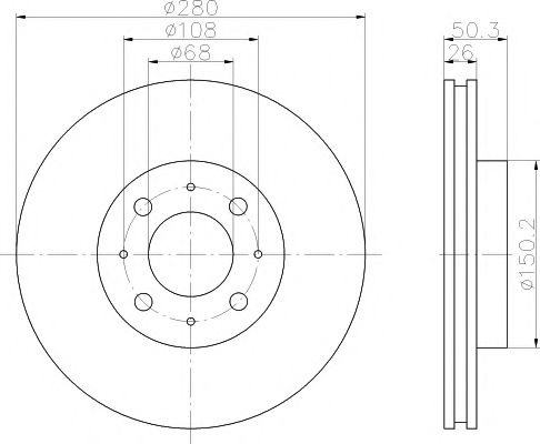Тормозной диск MINTEX MDC824