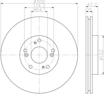 Тормозной диск MINTEX MDC2302
