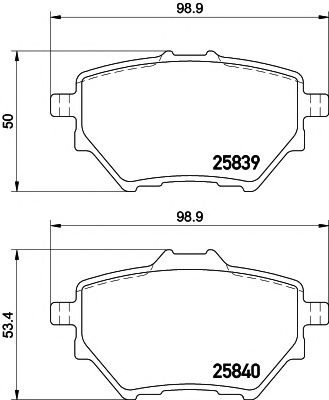 Комплект тормозных колодок, дисковый тормоз MINTEX MDB3401