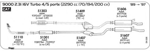 Система выпуска ОГ AKS DASIS SGSA026