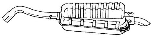 Глушитель выхлопных газов конечный AKS DASIS SG25698