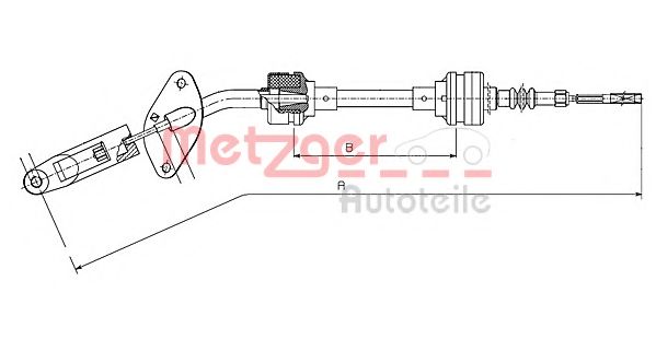 Трос, управление сцеплением METZGER 622.10