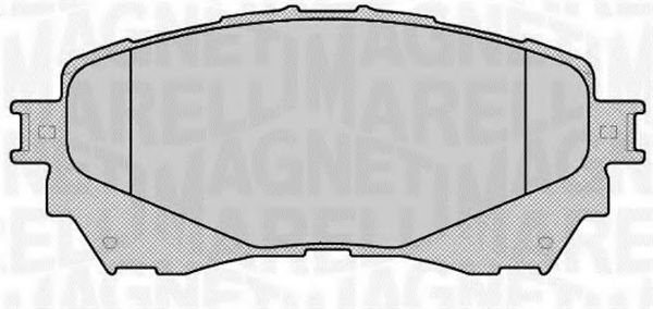 Комплект тормозных колодок, дисковый тормоз MAGNETI MARELLI 363916060677
