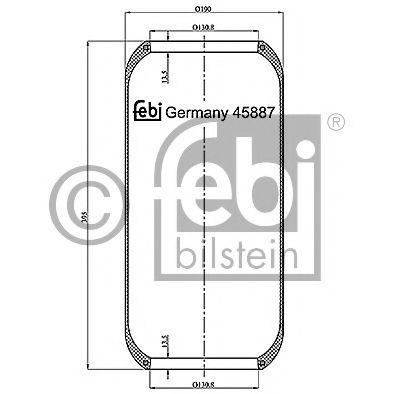 Кожух пневматической рессоры FEBI BILSTEIN 45887