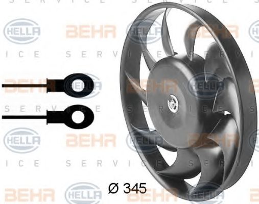 Вентилятор, охлаждение двигателя BEHR HELLA SERVICE 8EW 009 157-031