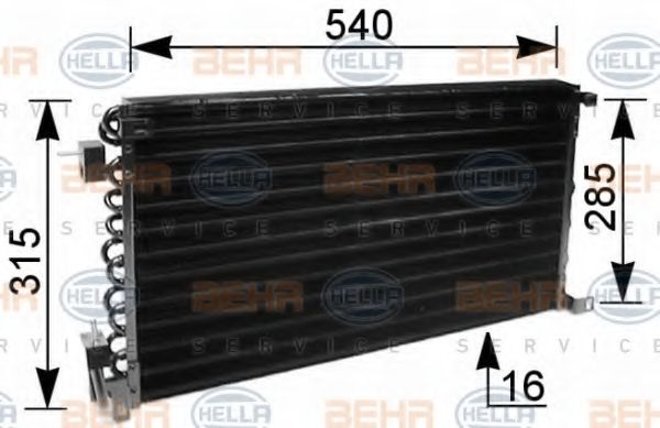 Конденсатор, кондиционер BEHR HELLA SERVICE 8FC 351 036-041
