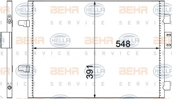 Конденсатор, кондиционер BEHR HELLA SERVICE 8FC 351 300-651