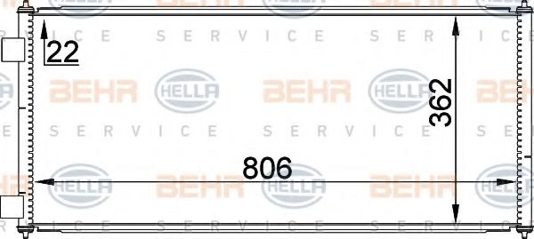 Конденсатор, кондиционер BEHR HELLA SERVICE 8FC 351 300-751