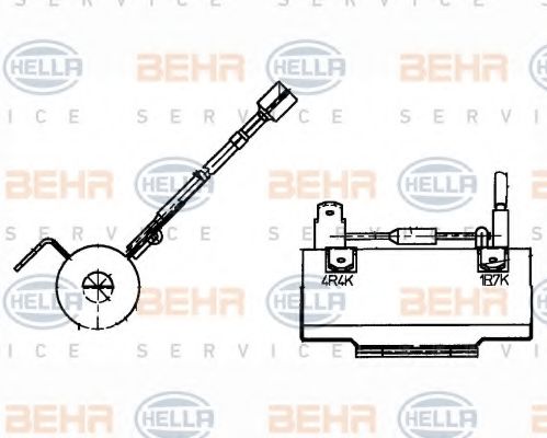 Сопротивление, вентилятор салона BEHR HELLA SERVICE 9ML 351 332-171