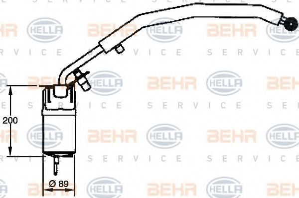 Осушитель, кондиционер BEHR HELLA SERVICE 8FT 351 335-081