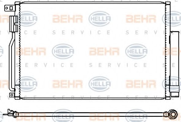 Конденсатор, кондиционер BEHR HELLA SERVICE 8FC 351 344-191