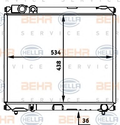 Радиатор, охлаждение двигателя BEHR HELLA SERVICE 8MK 376 716-441