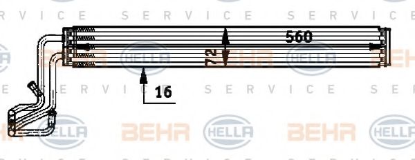 Масляный радиатор, рулевое управление BEHR HELLA SERVICE 8MO 376 726-301