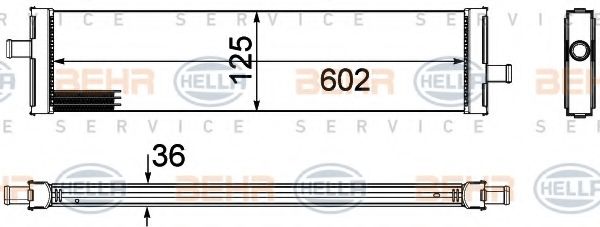 Радиатор, охлаждение двигателя BEHR HELLA SERVICE 8MK 376 756-381